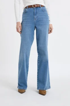 ETAM Corte Ancho|Jeans|Vaqueros rectos de algodón AZUL
