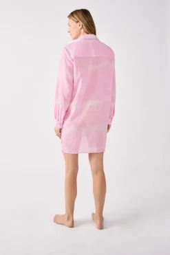 ETAM Túnicas Y Vestidos De Playa|Vestido camisero de algodón bordado ROSA