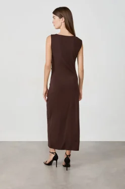 ETAM Vestidos Largos|Vestidos Lisos|Vestido largo con abertura MARR&Oacute;N