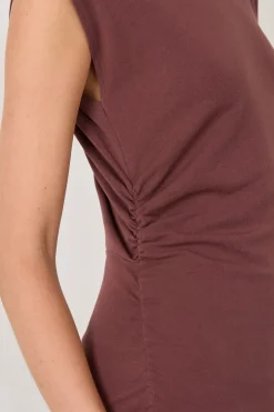 ETAM Vestidos Largos|Vestidos Lisos|Vestido largo de algodón MARRÓN