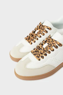 ETAM Zapatos|Zapatillas con cordones de leopardo CRUDO