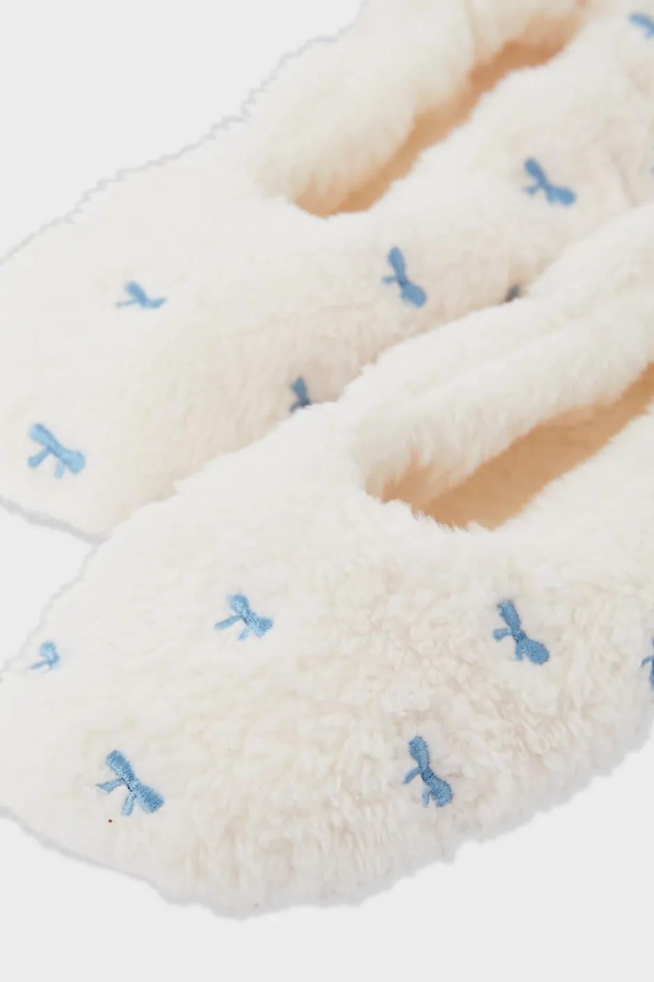 ETAM Accesorios|Zapatillas|Zapatillas con motivos de tejido ultrasuave BLANCO
