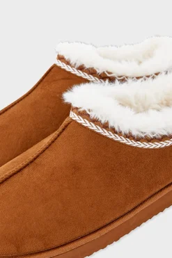 ETAM Zapatillas|Homewear|Zapatillas destalonadas con efecto terciopelo ARENA